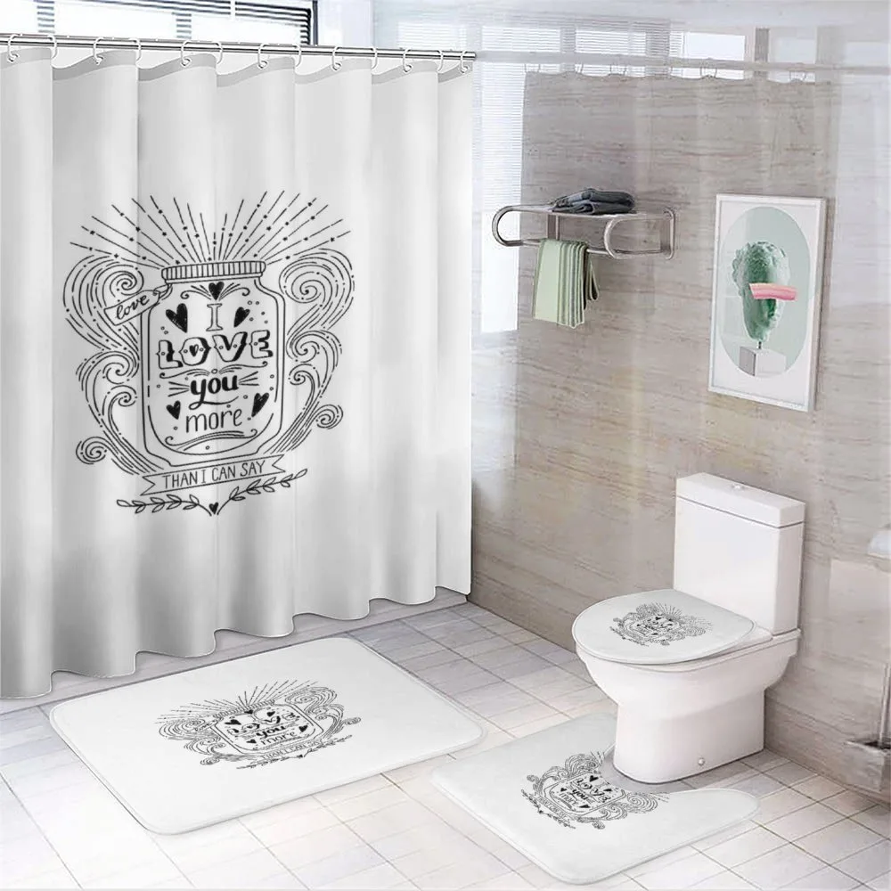 Doodle Floral Jar 4-Piece Bathroom Set product video