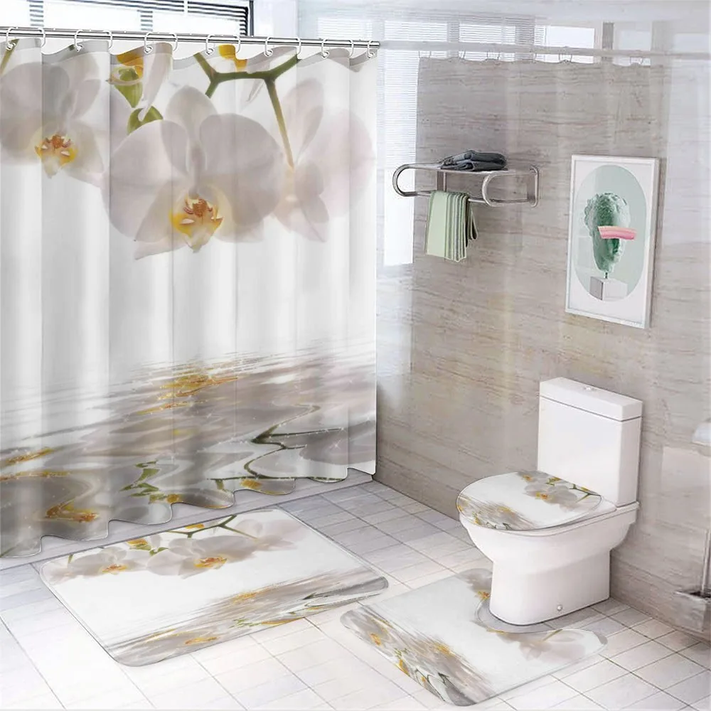Magical Delicate Orchids — 4-Piece Bathroom Set preview
