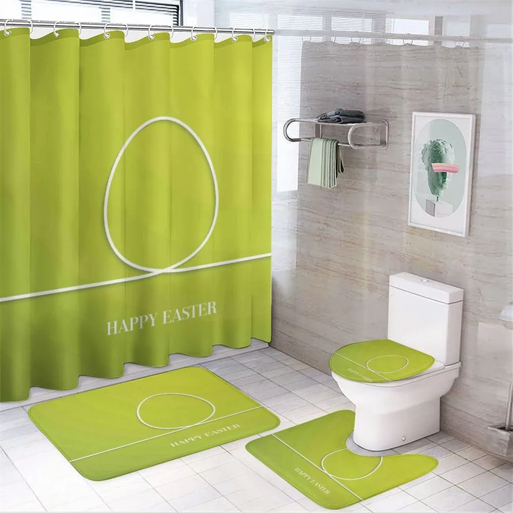 Minimalist Egg Design — 4-Piece Bathroom Set preview