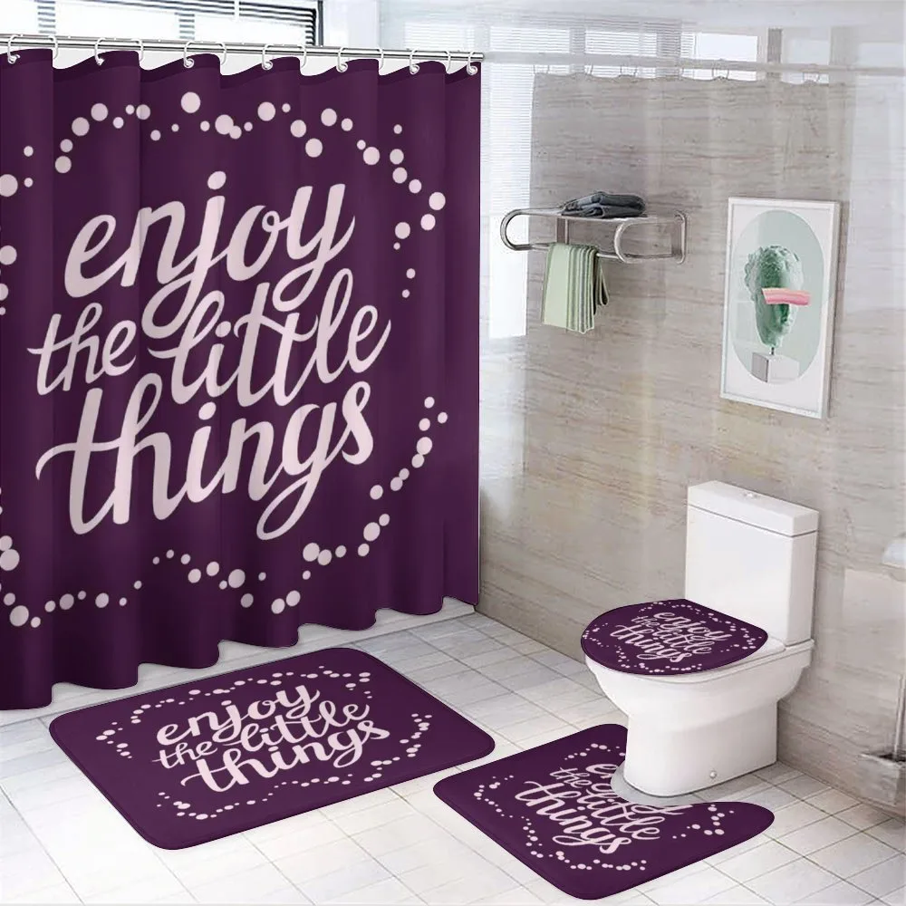 Motivation Boost Phrase — 4-Piece Bathroom Set preview