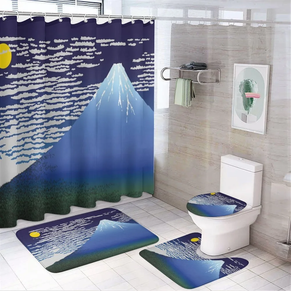 Nighttime Mountainous Area — 4-Piece Bathroom Set preview