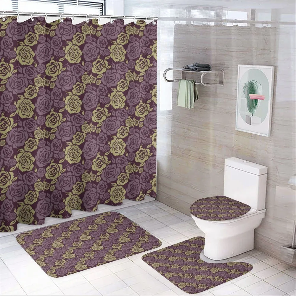 Nostalgic Inspired Damask Art — 4-Piece Bathroom Set preview