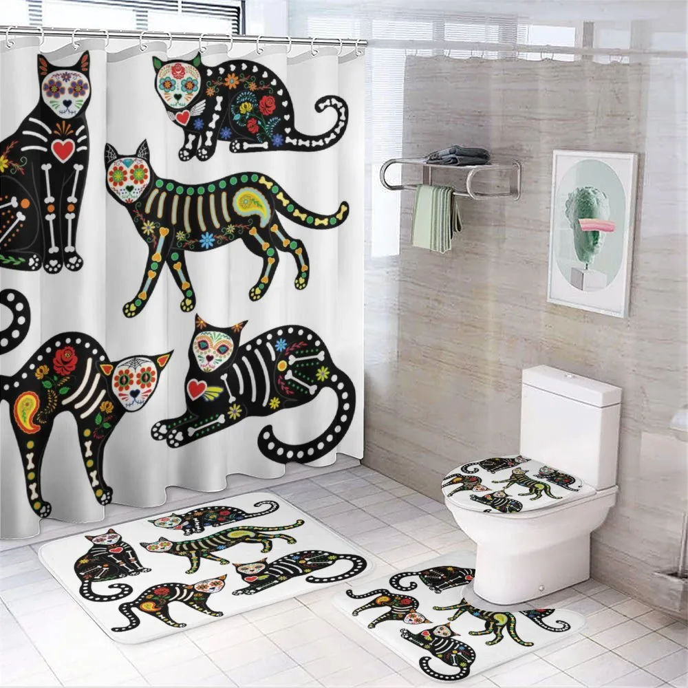 Ornate Black Cats — 4-Piece Bathroom Set preview