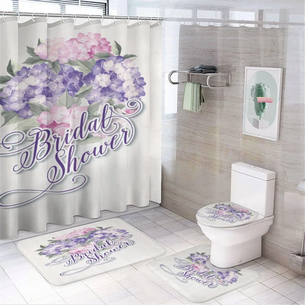 Shabby Hydrangeas — 4-Piece Bathroom Set preview
