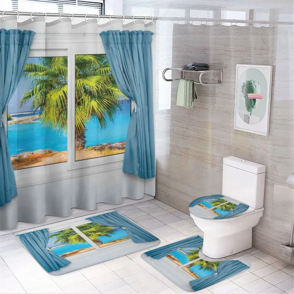 Tropical Beach Sun — 4-Piece Bathroom Set preview