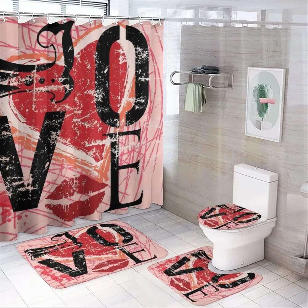 Vintage Love Themed Design — 4-Piece Bathroom Set preview