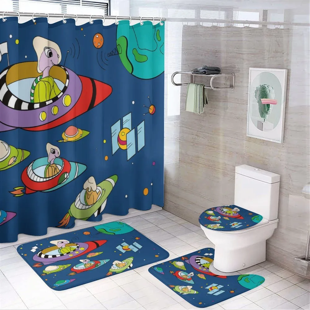Whimsical Space-themed Design — 4-Piece Bathroom Set preview