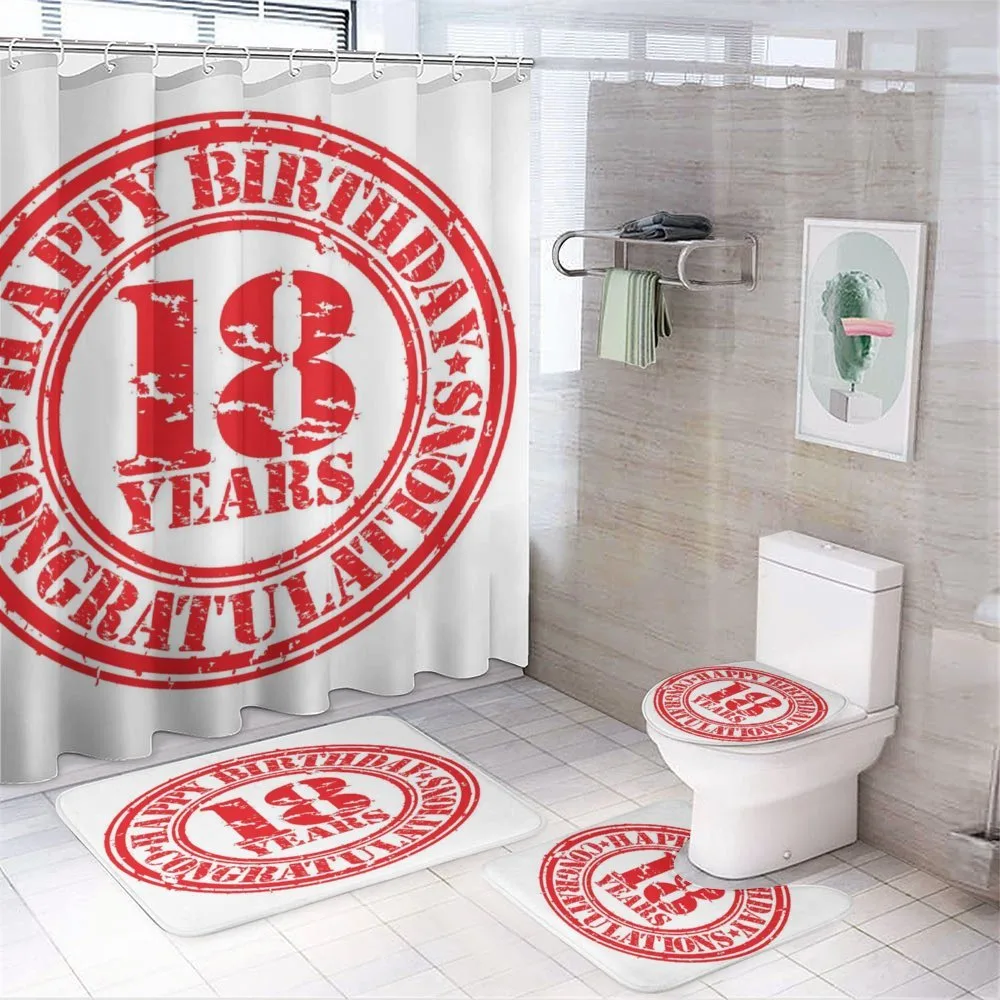 Birthday Stamp — 4-Piece Bathroom Set preview
