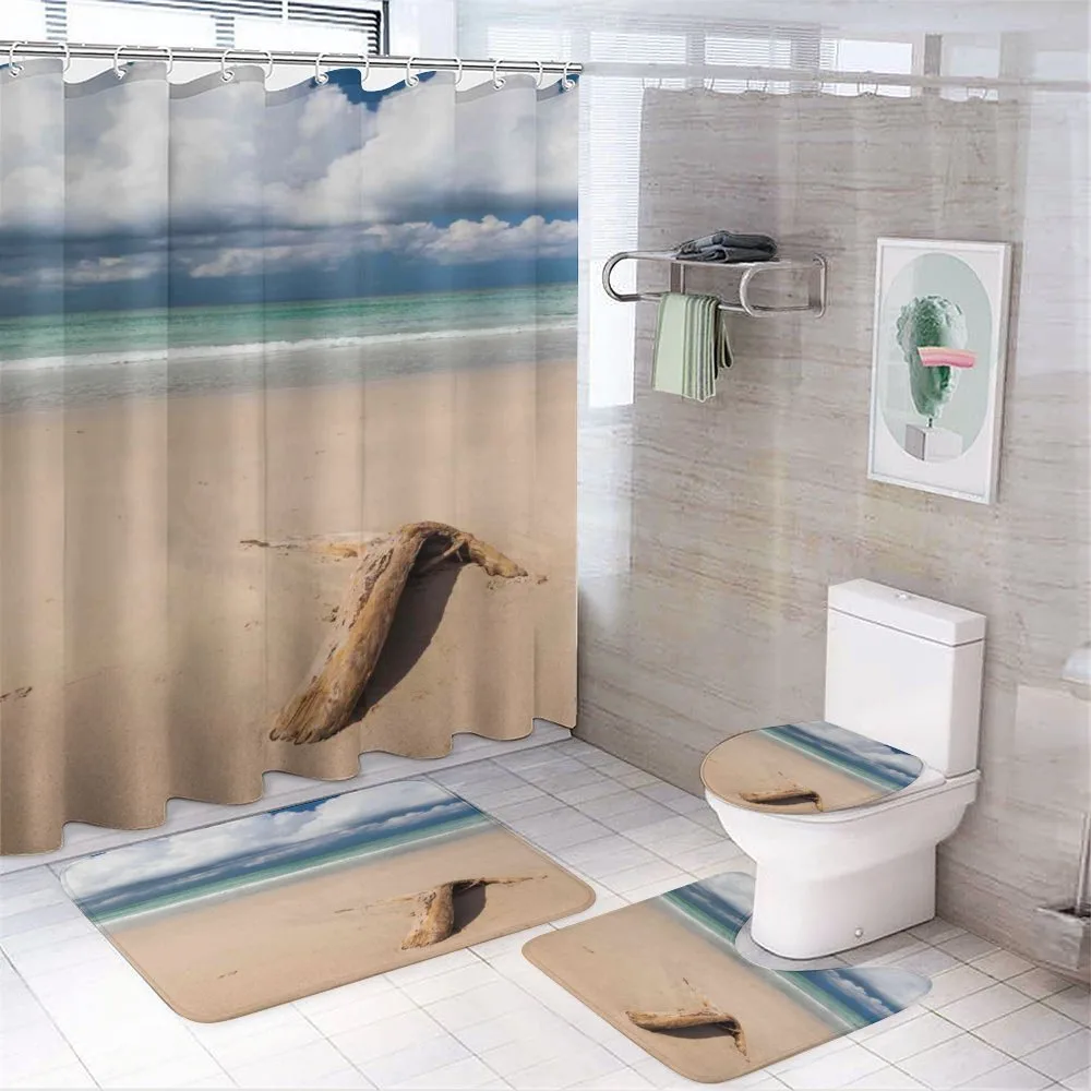 Driftwood on the Beach — 4-Piece Bathroom Set preview