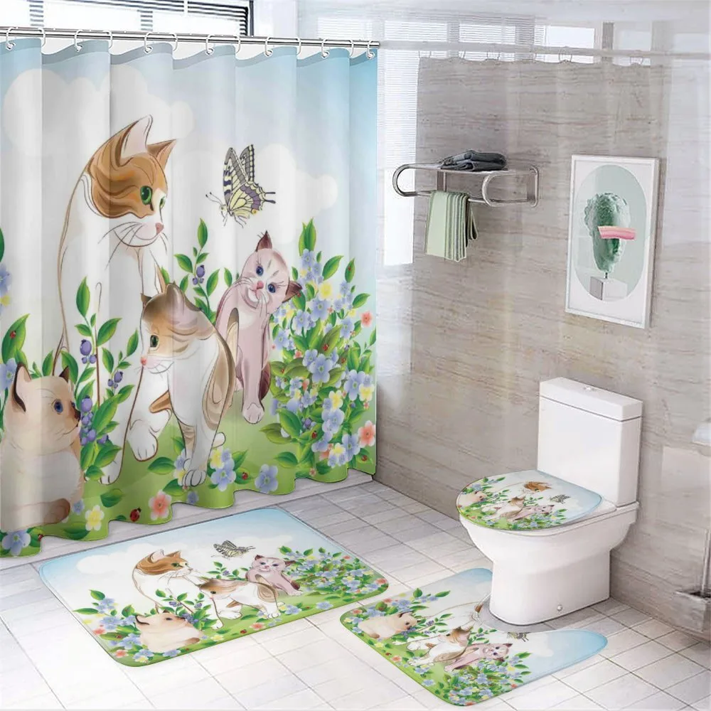 Happy Kittens — 4-Piece Bathroom Set preview
