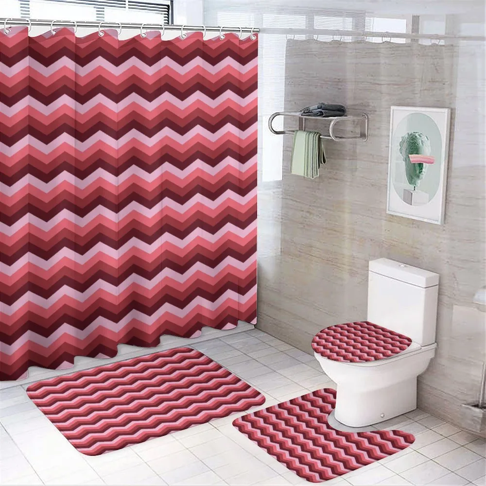 Modern Feminine Zigzag — 4-Piece Bathroom Set preview