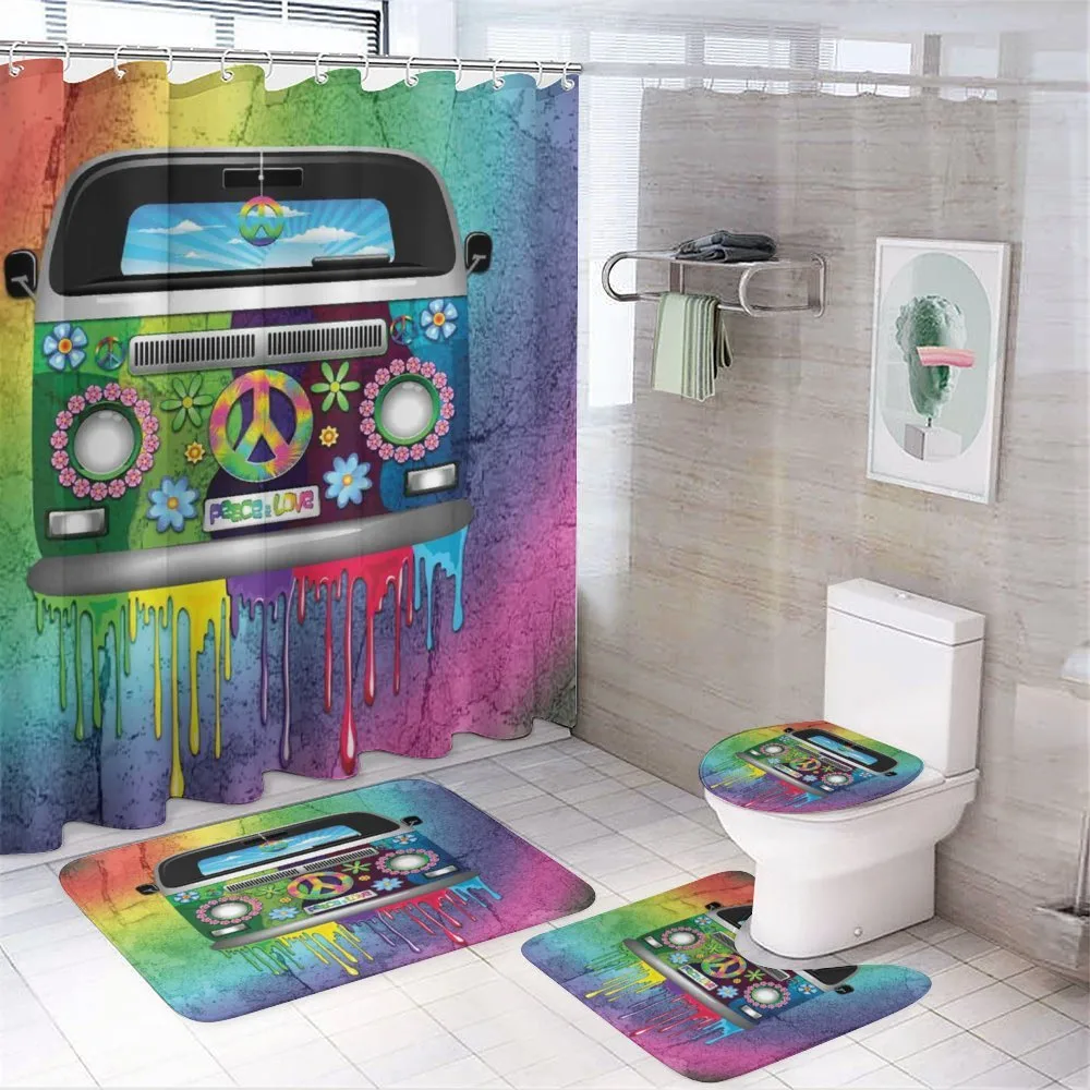 Old Style Hippie Van 4-Piece Bathroom Set product video