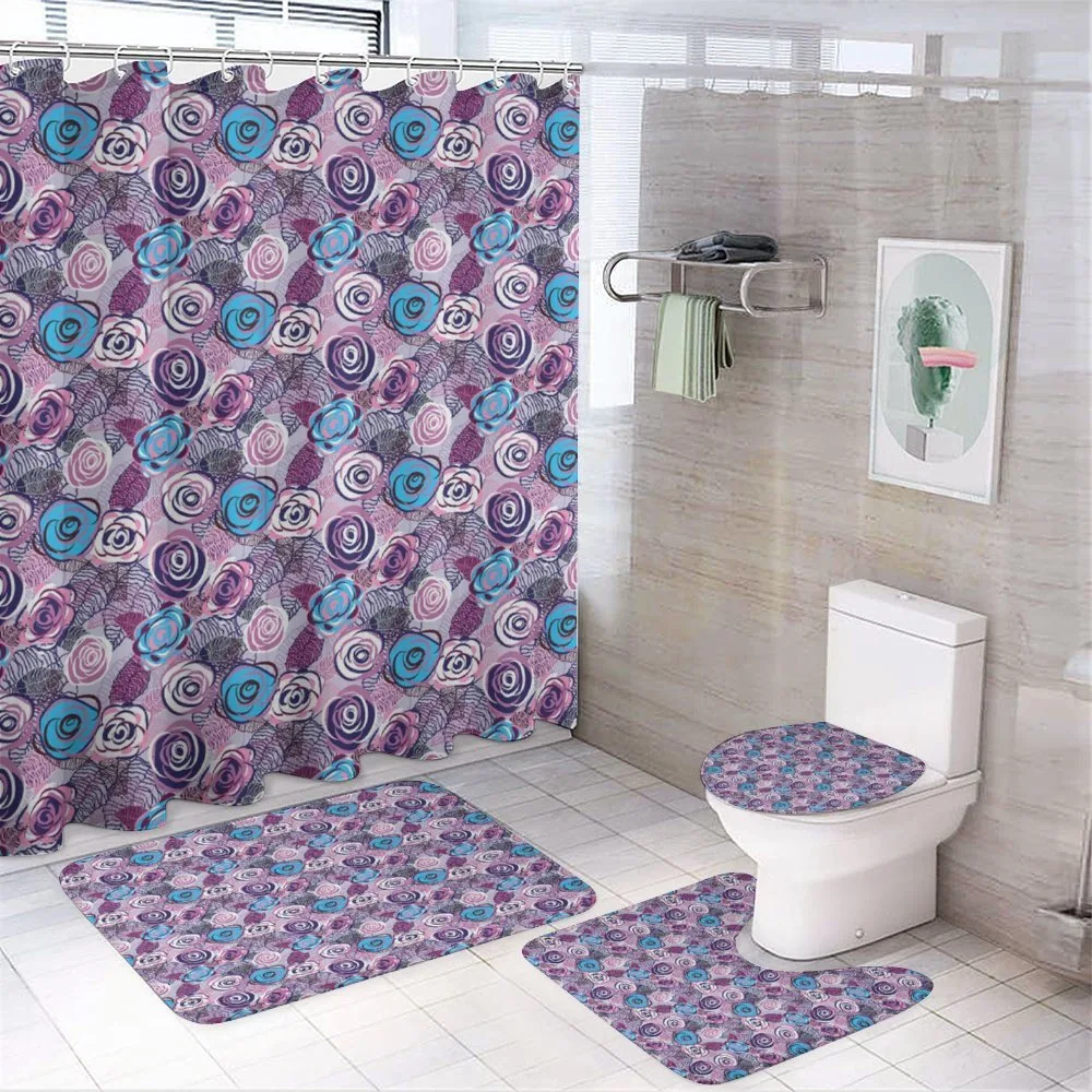 Roses Gentle Springtime — 4-Piece Bathroom Set preview