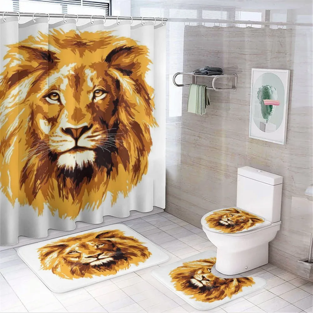 Tropics Safari Lion Art — 4-Piece Bathroom Set preview
