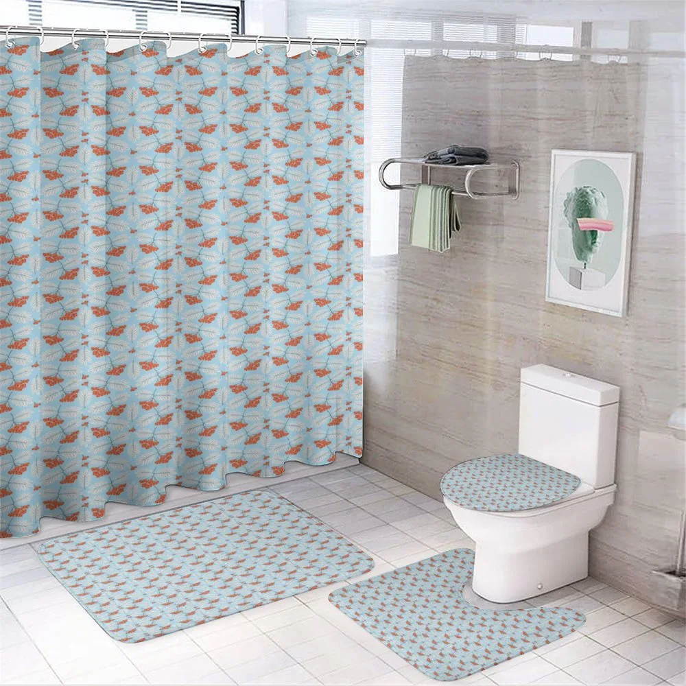 Winter Rowan Frost Leaf — 4-Piece Bathroom Set preview