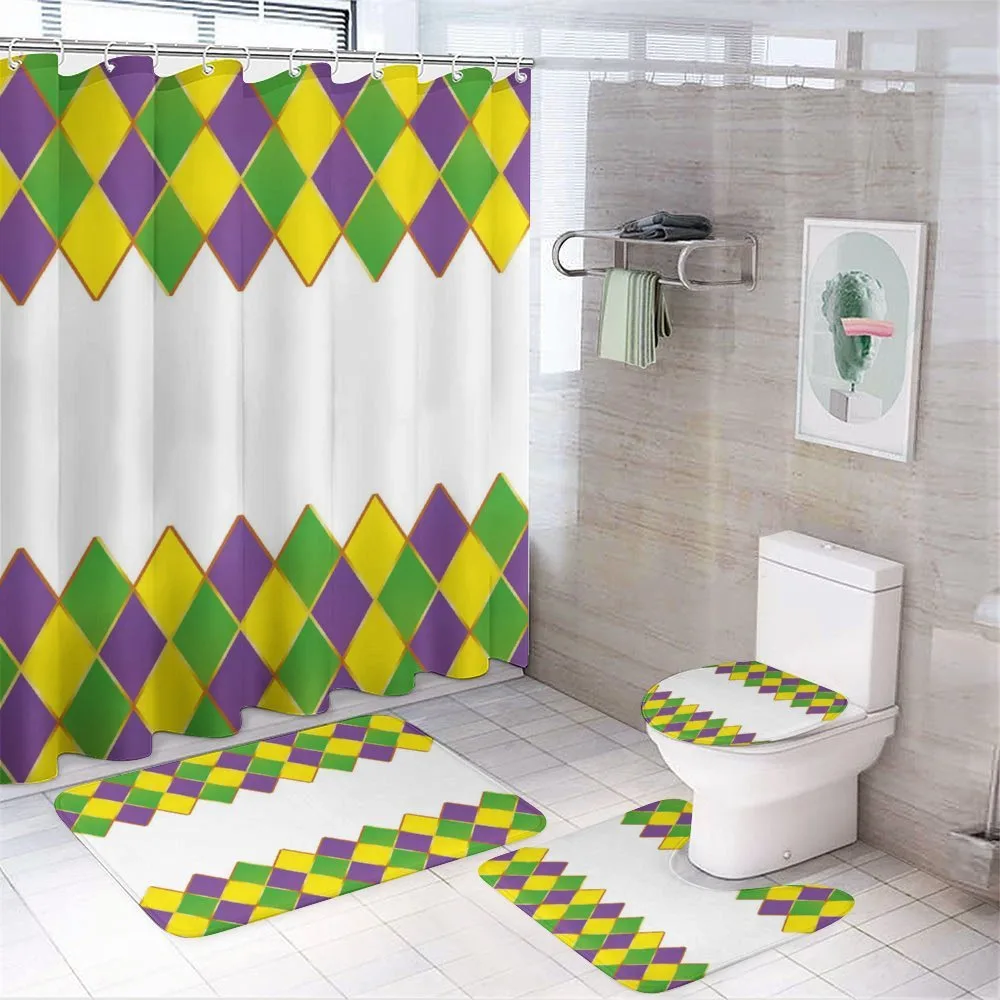 Carnival Colors Grid — 4-Piece Bathroom Set preview