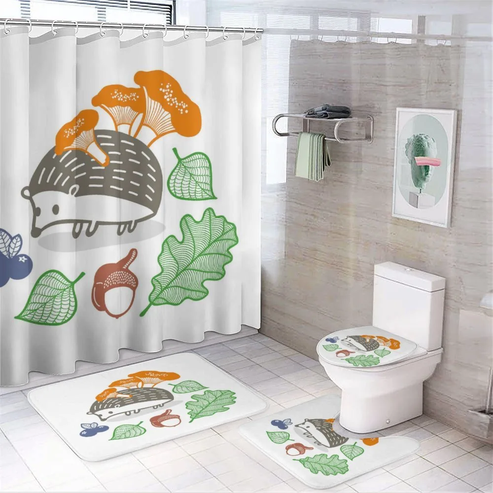 Colorful Animal Food — 4-Piece Bathroom Set preview