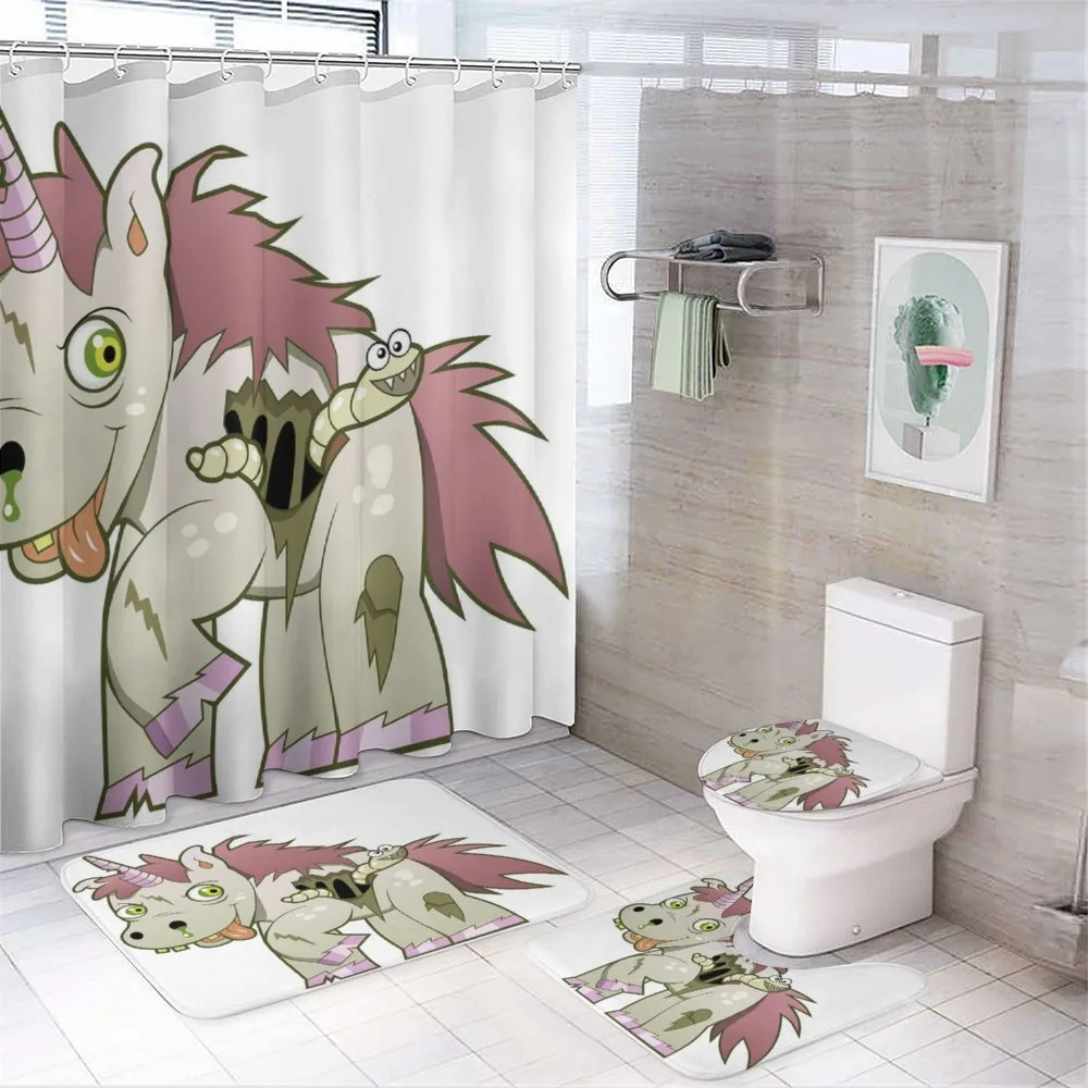 Evil Unicorn Myth — 4-Piece Bathroom Set preview