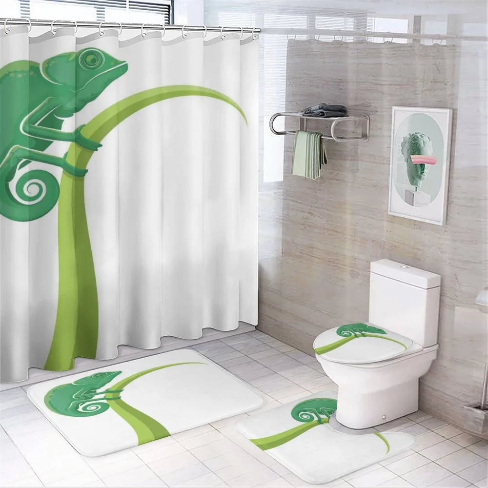 Exotic Grumpy Lizard 4-Piece Bathroom Set product video