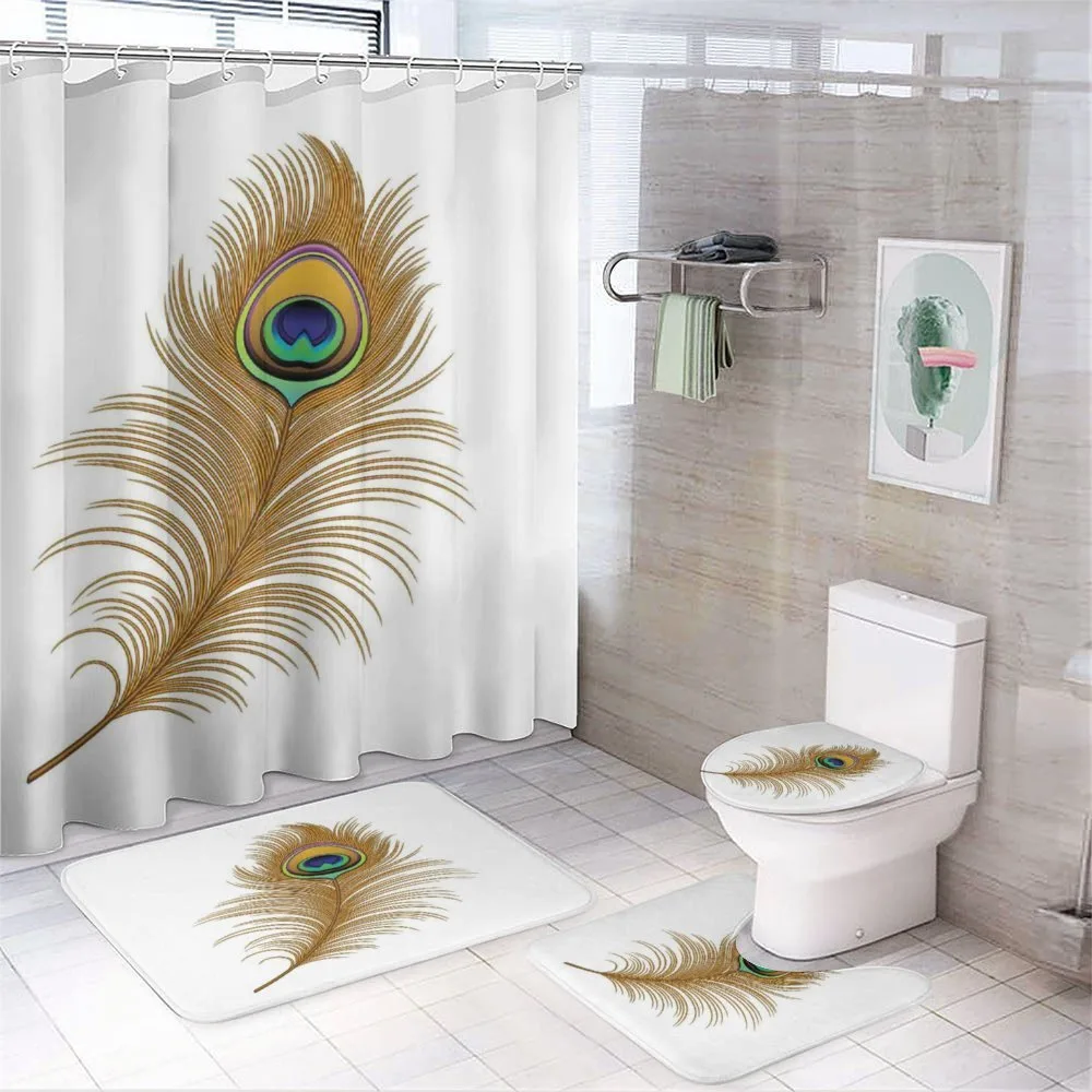 Exotic Peacock Wild Bird — 4-Piece Bathroom Set preview