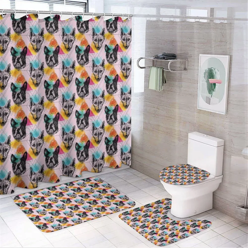 Hand Drawn Sketch 4-Piece Bathroom Set product video