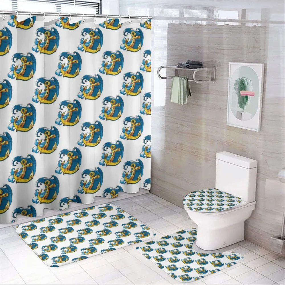 Ocean Wave Marine Retro — 4-Piece Bathroom Set preview