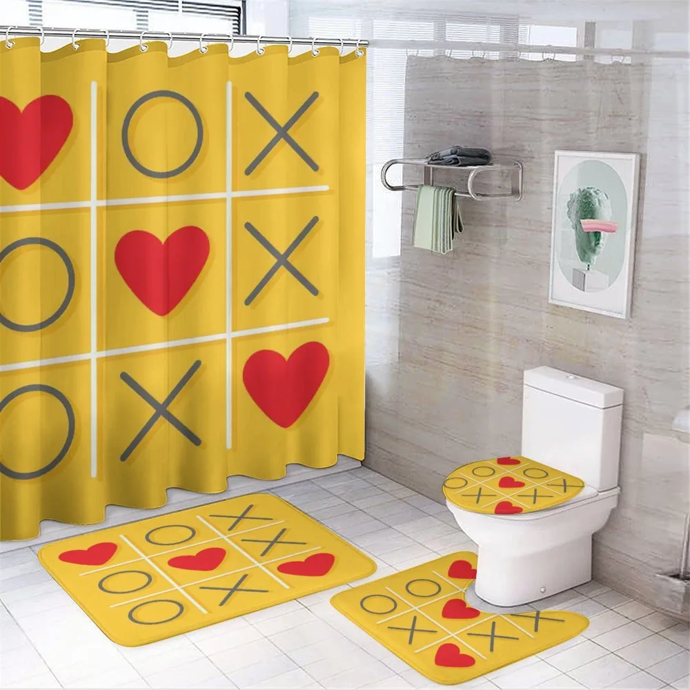 Romantic Xoxo Kiss Design — 4-Piece Bathroom Set preview