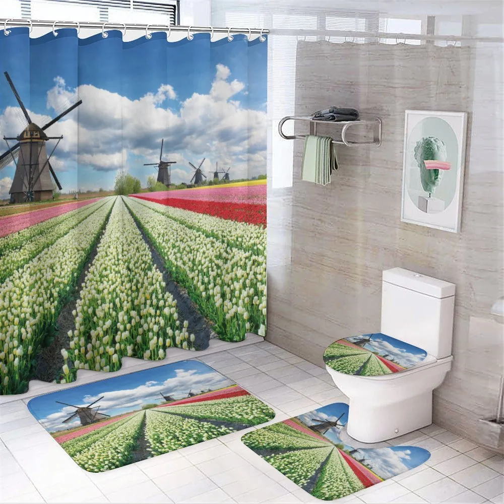 Vivid Farmland Scenic 4-Piece Bathroom Set product video