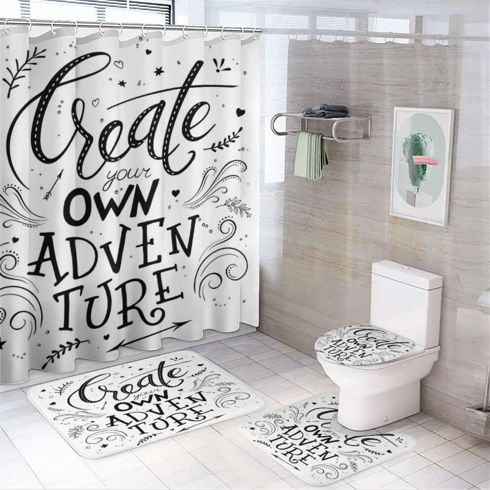 Words Journey Love — 4-Piece Bathroom Set preview