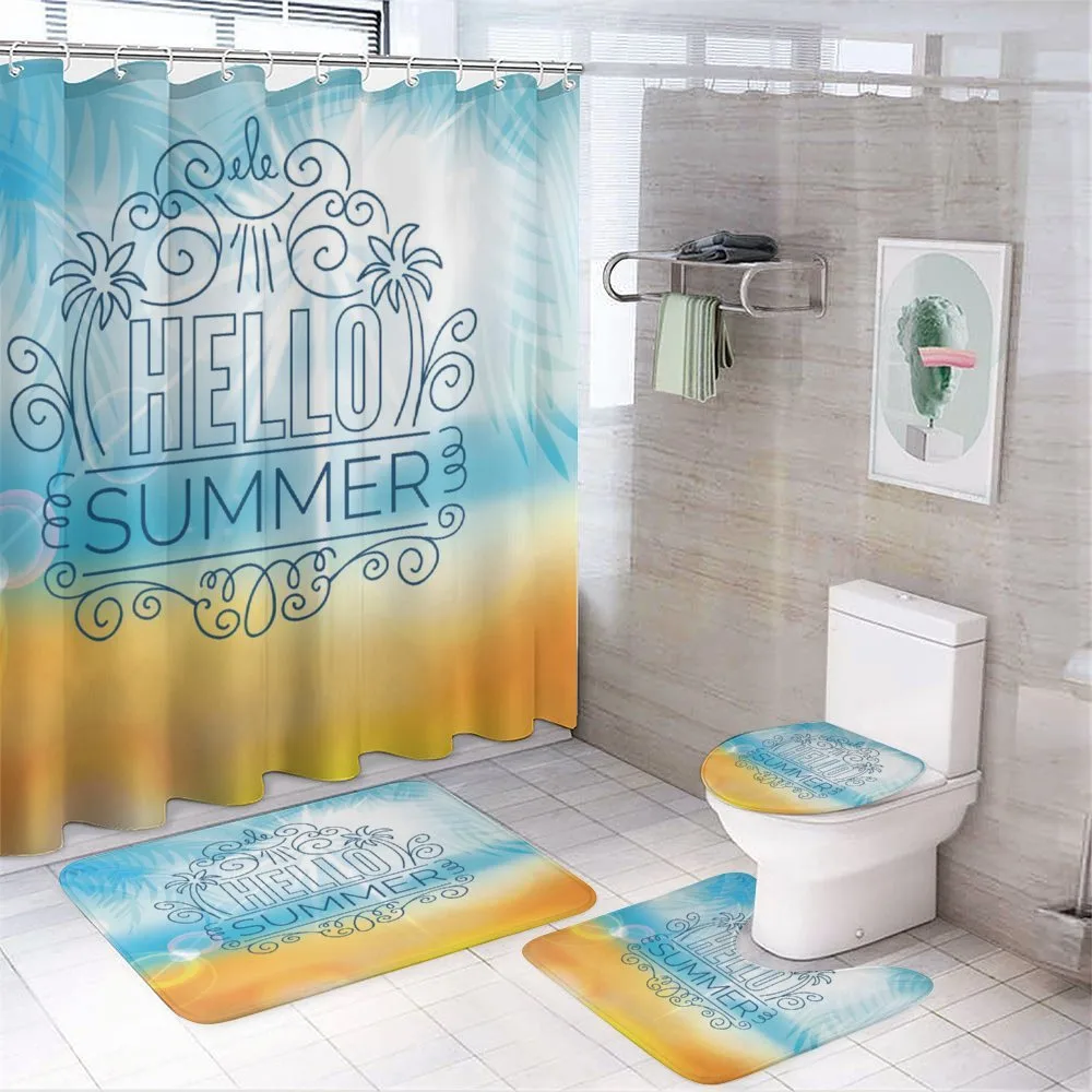 Abstract Sunny Seashore — 4-Piece Bathroom Set preview