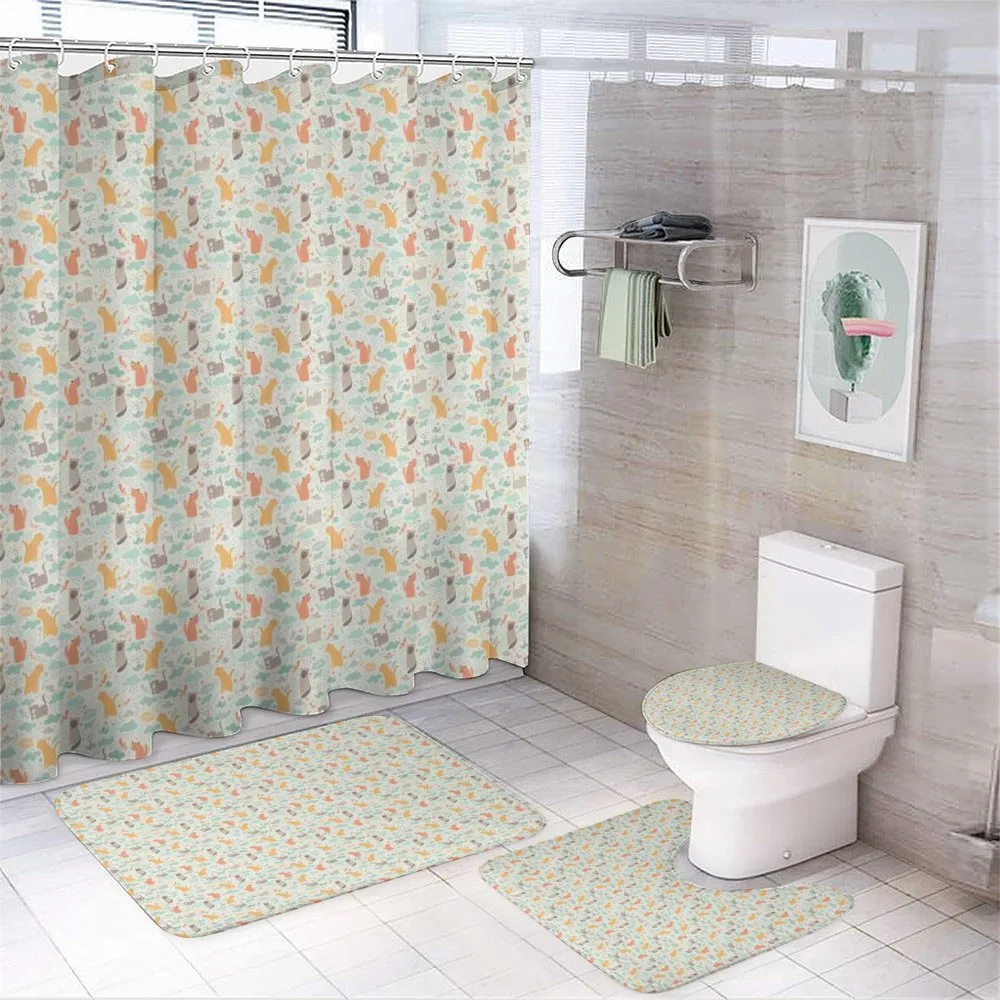 Birds Clouds Pet Lover — 4-Piece Bathroom Set preview