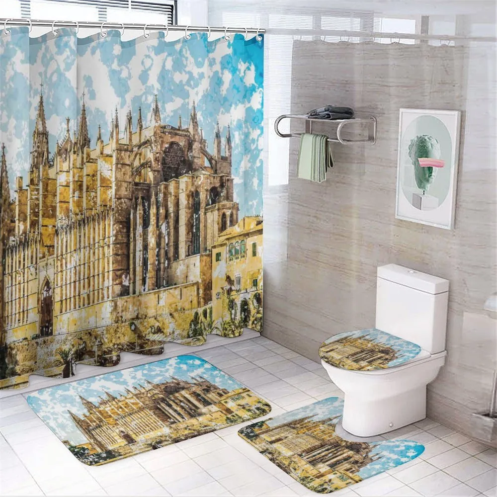 Building on Sea Shore — 4-Piece Bathroom Set preview