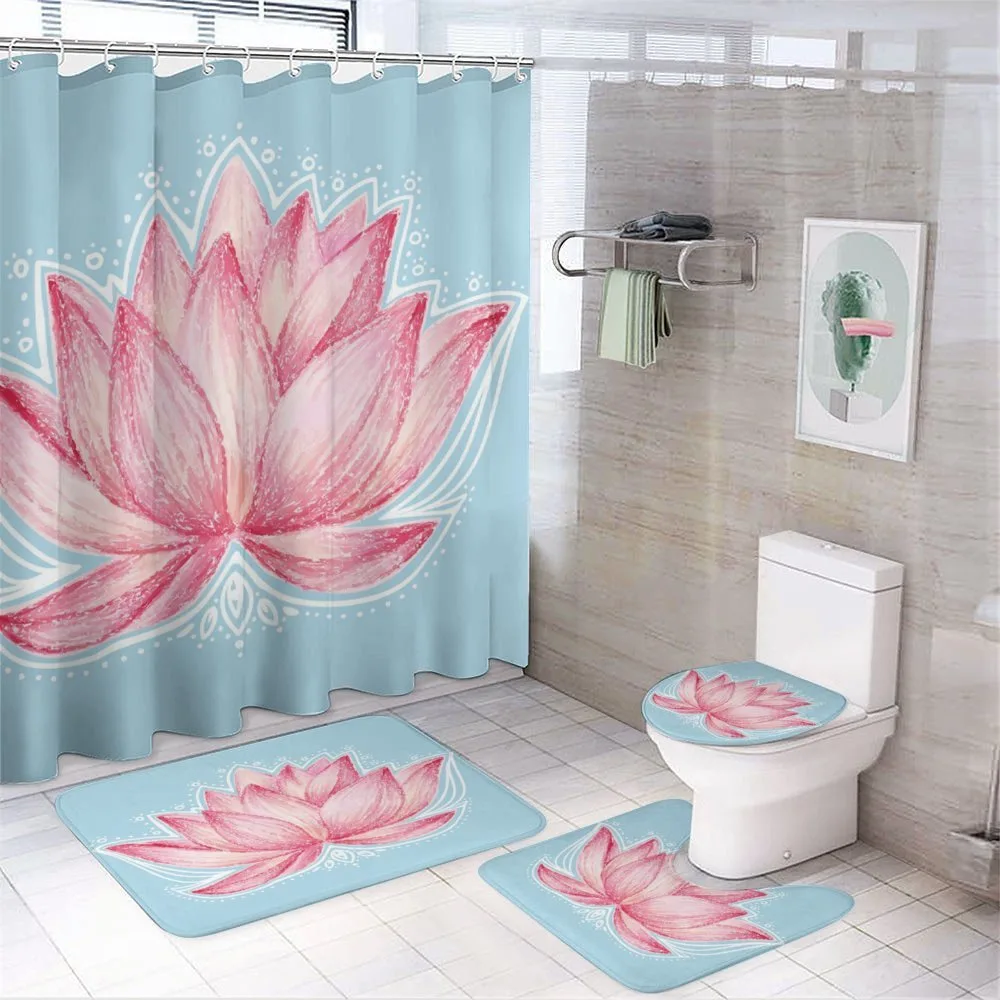 Gardening Lotus Flower — 4-Piece Bathroom Set preview