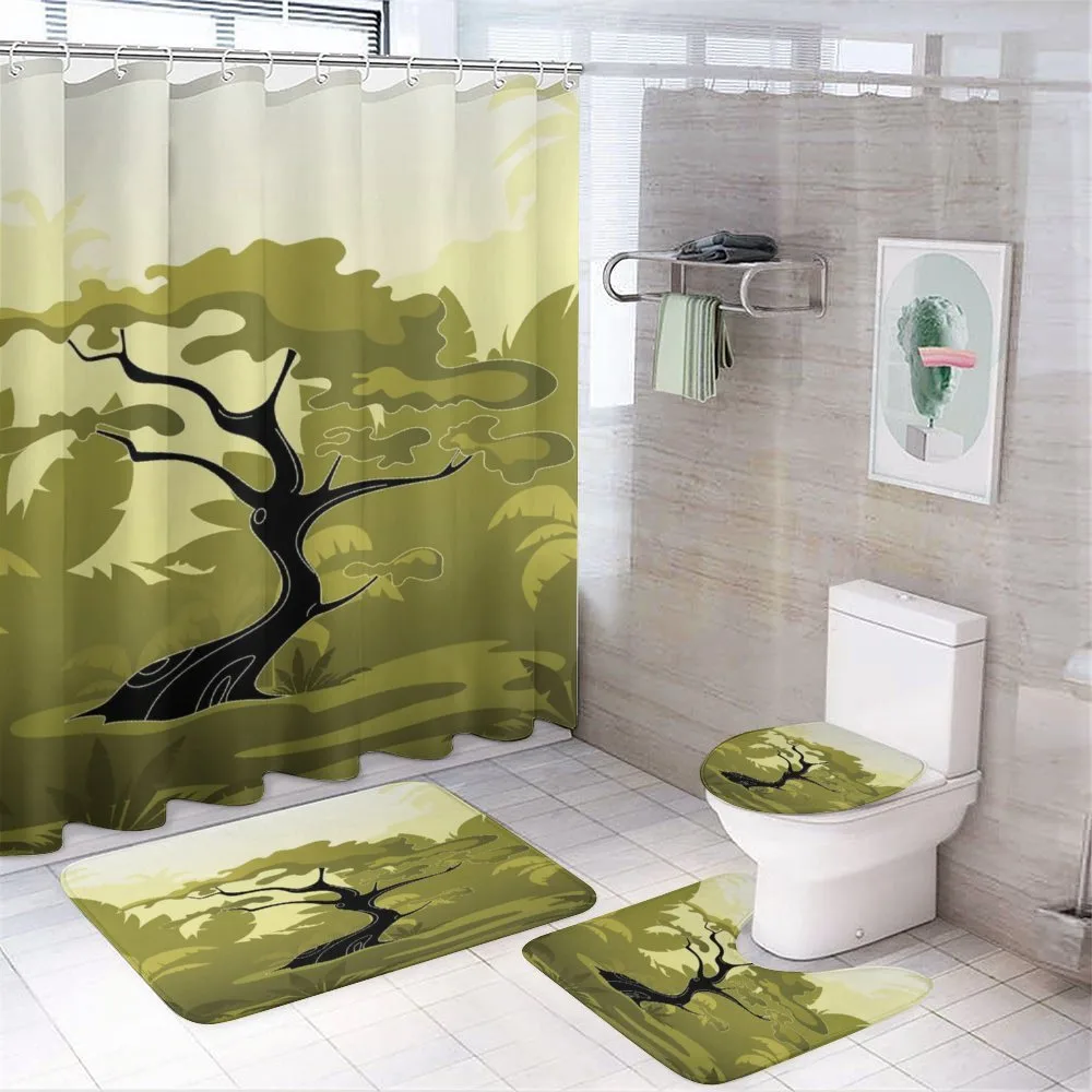 Japanese Jungle — 4-Piece Bathroom Set preview