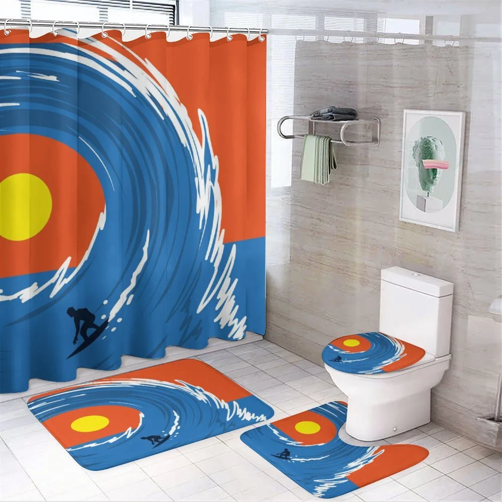 Man Giant Waves — 4-Piece Bathroom Set preview