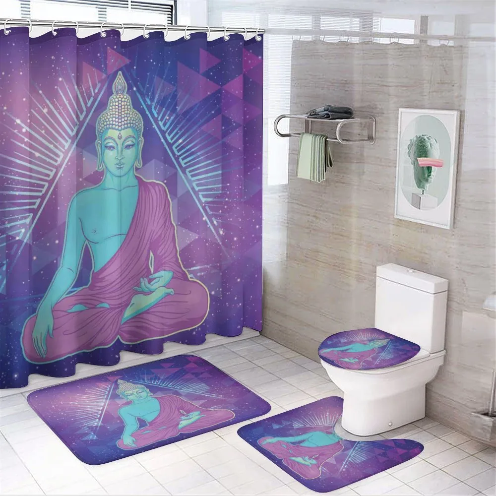 Meditating in Space — 4-Piece Bathroom Set preview