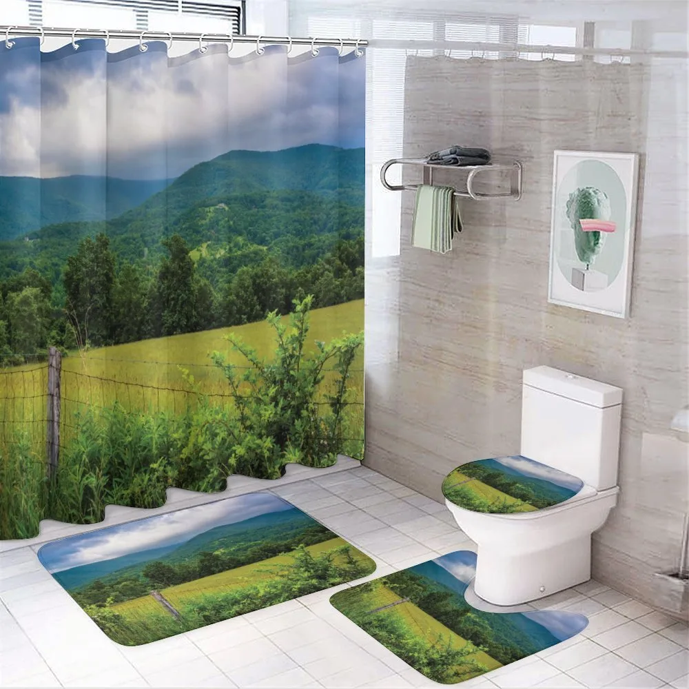 Rural Old Fence Photo — 4-Piece Bathroom Set preview
