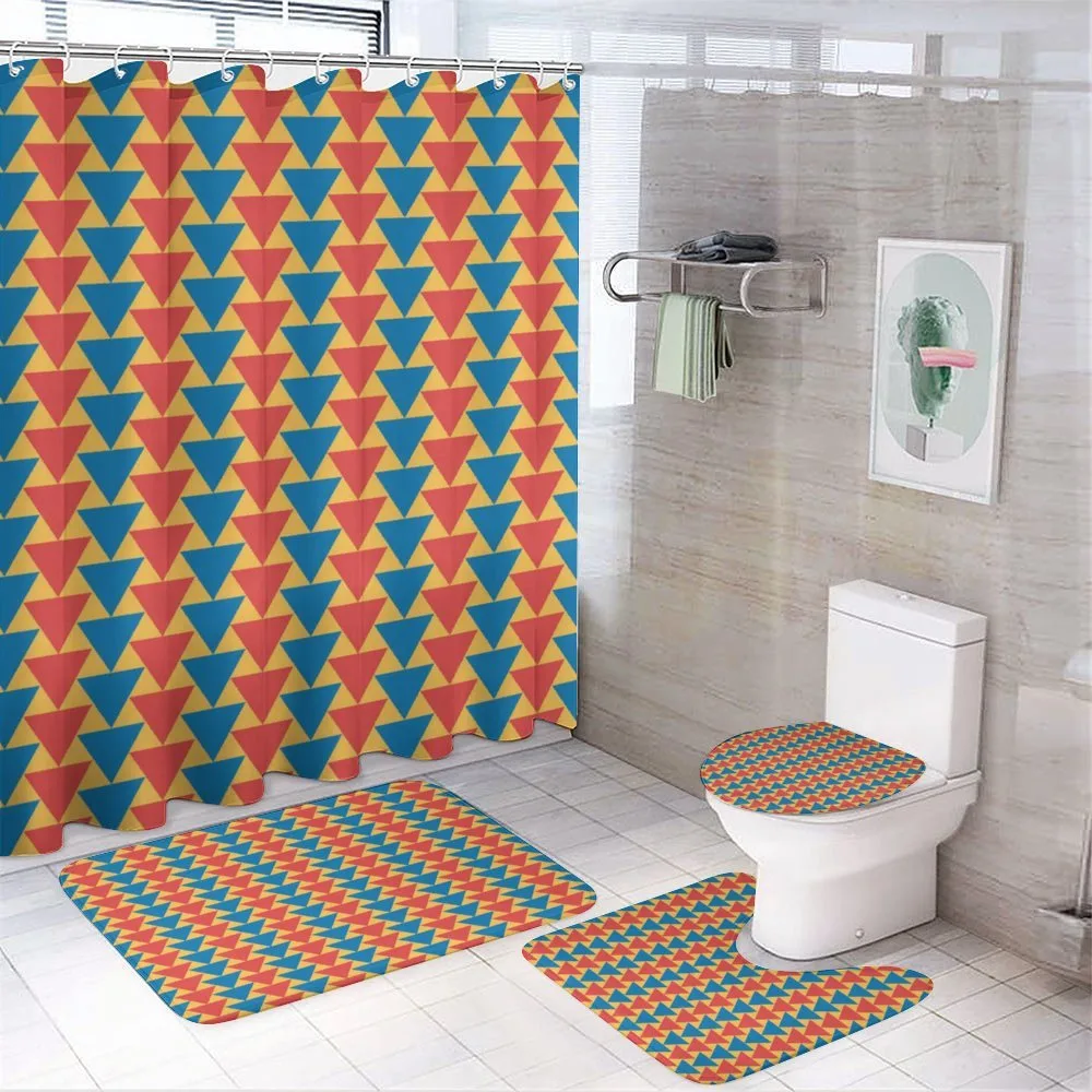 Vertical Triangles — 4-Piece Bathroom Set preview