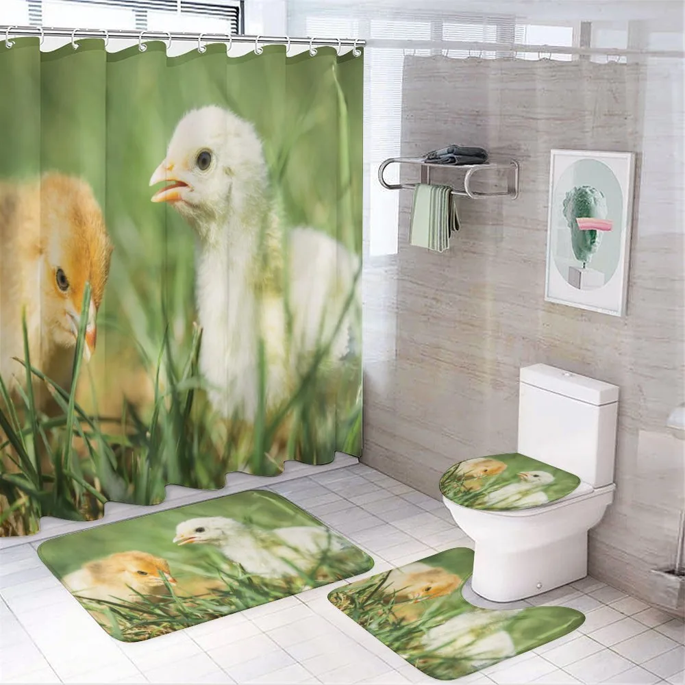 Close up Photo Baby Chickens — 4-Piece Bathroom Set preview