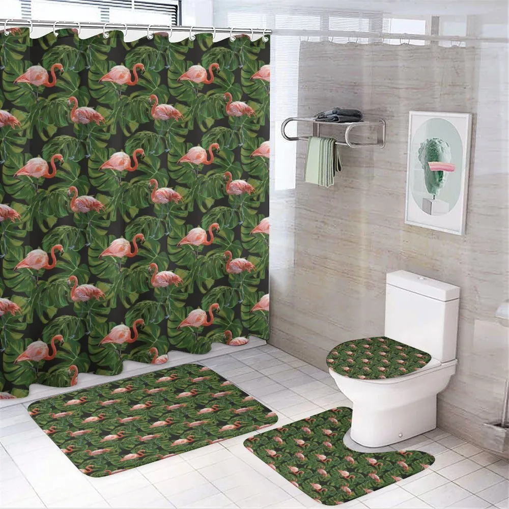 Exotic Bird and Monstera — 4-Piece Bathroom Set preview