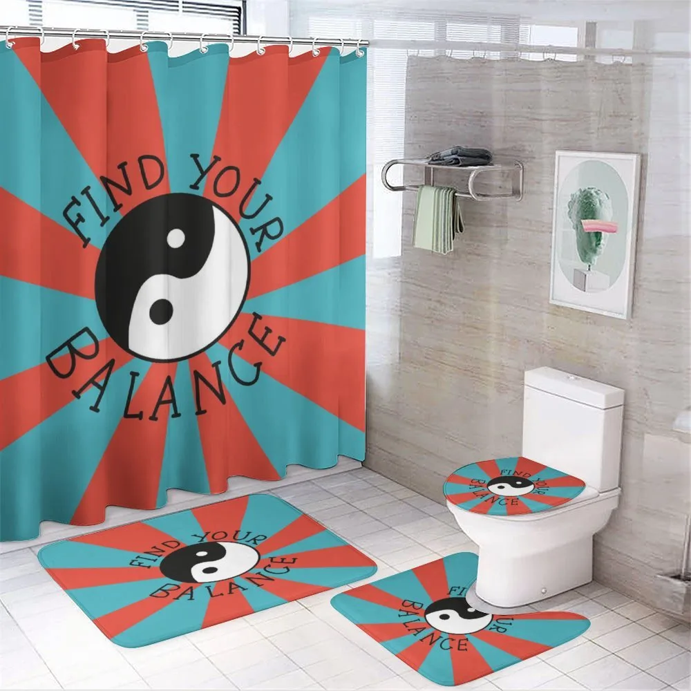 Find Your Balance Text — 4-Piece Bathroom Set preview