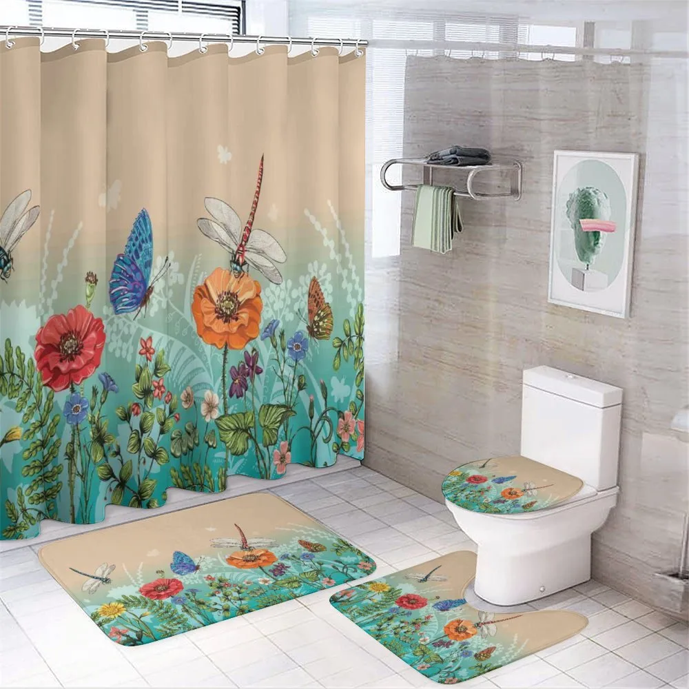 Flourishing Nature Bugs — 4-Piece Bathroom Set preview