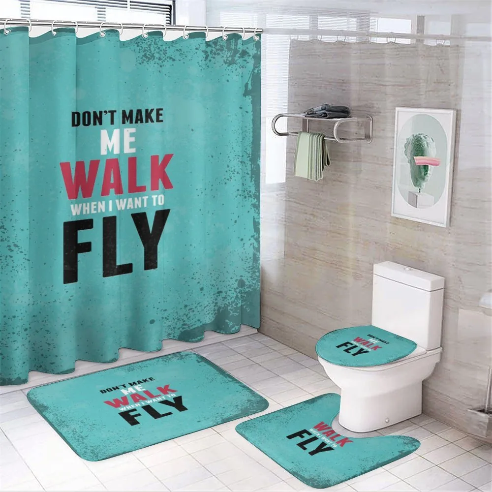Grunge Vintage Words — 4-Piece Bathroom Set preview