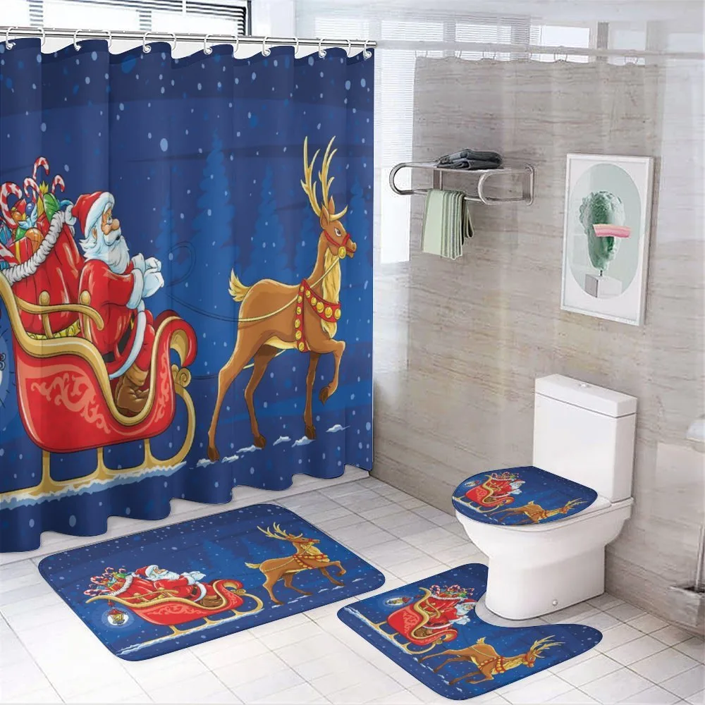 Moving on Sledge at Night — 4-Piece Bathroom Set preview