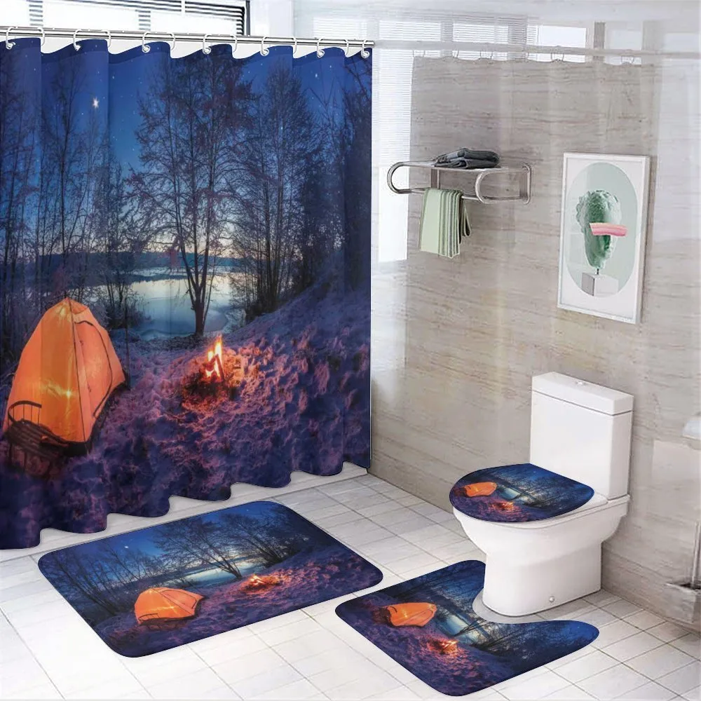 Night Camping Adventure — 4-Piece Bathroom Set preview