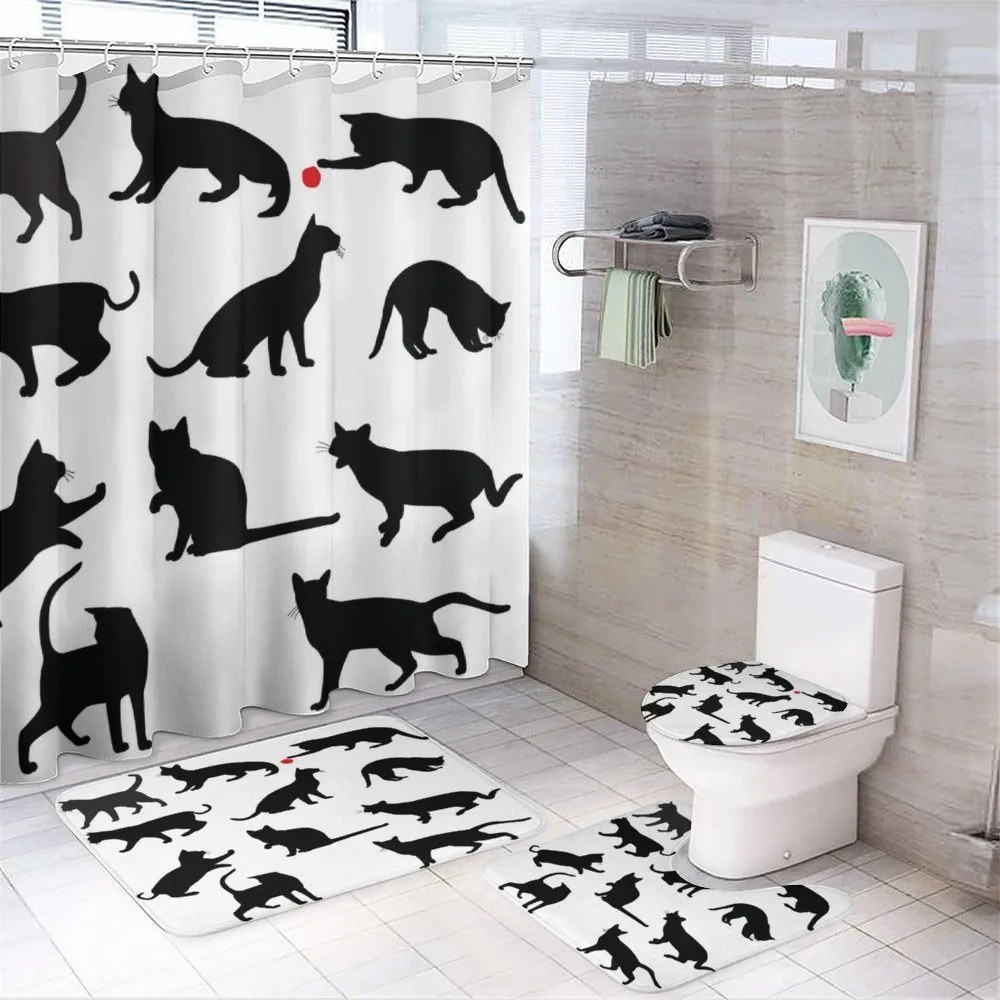 Red Ball Animal Pet Kittens — 4-Piece Bathroom Set preview