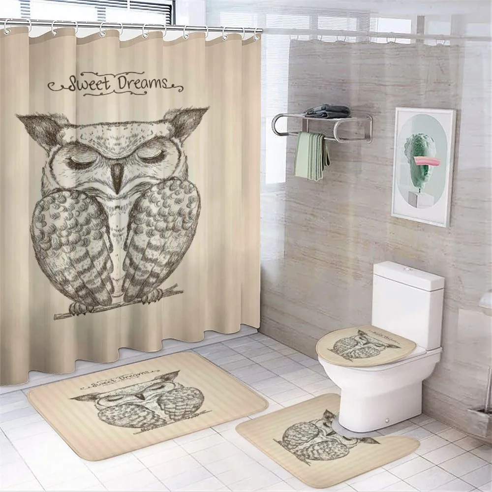 Sleeping Owl Dreams 4-Piece Bathroom Set product video