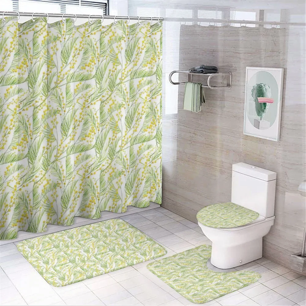 Watercolor Mimosa — 4-Piece Bathroom Set preview