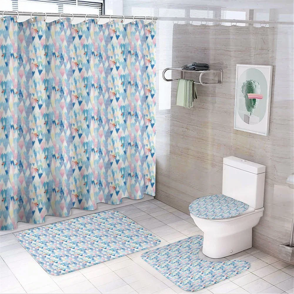Birds on Mountain Peaks — 4-Piece Bathroom Set preview