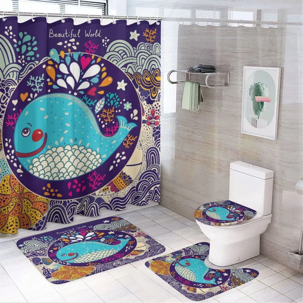Bubble Waves Starfish — 4-Piece Bathroom Set preview